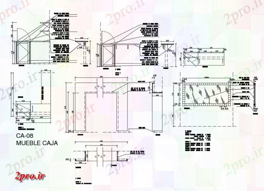 دانلود نقشه طراحی جزئیات ساختار جعبه Mubble جزئیات ساختار سازنده رستوران های نازک کاری (کد136135)