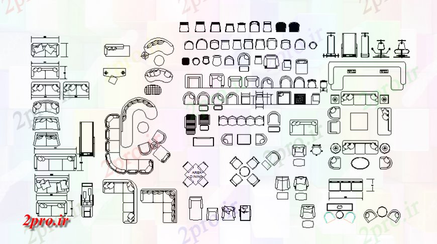 دانلود نقشه بلوک ، آرام ، نماد  صفحه اتاق نشیمن مبلمان طراحی و طرحی بندی جزئیات (کد136155)
