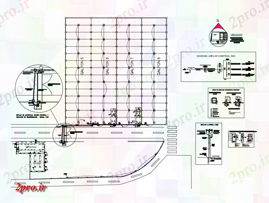 دانلود نقشه برق کشی ، اتصالات طراحی مدارهای روشنایی و مدارهای خروجی متصل با نمودار (کد136185)