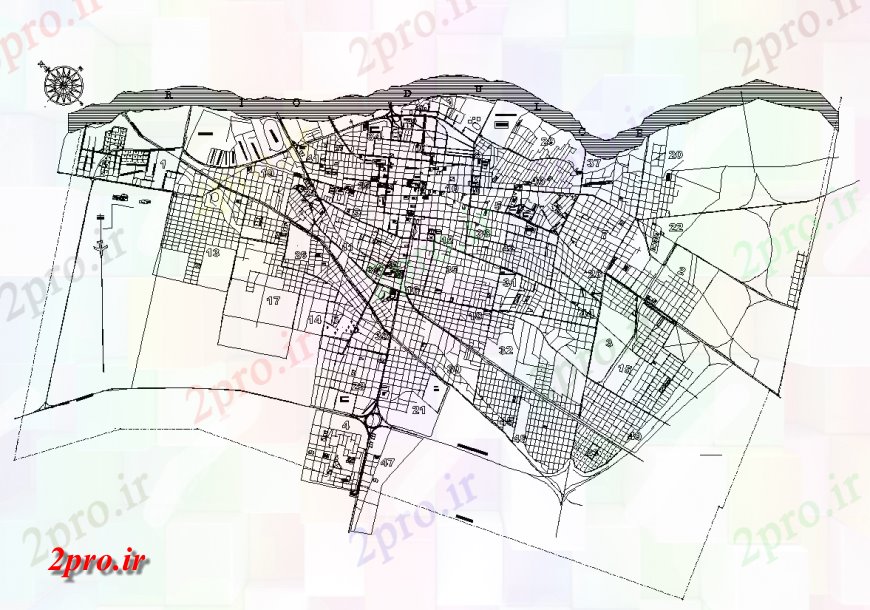 دانلود نقشه برنامه ریزی شهری نقشه طراحی با جزئیات کار معماری (کد136190)