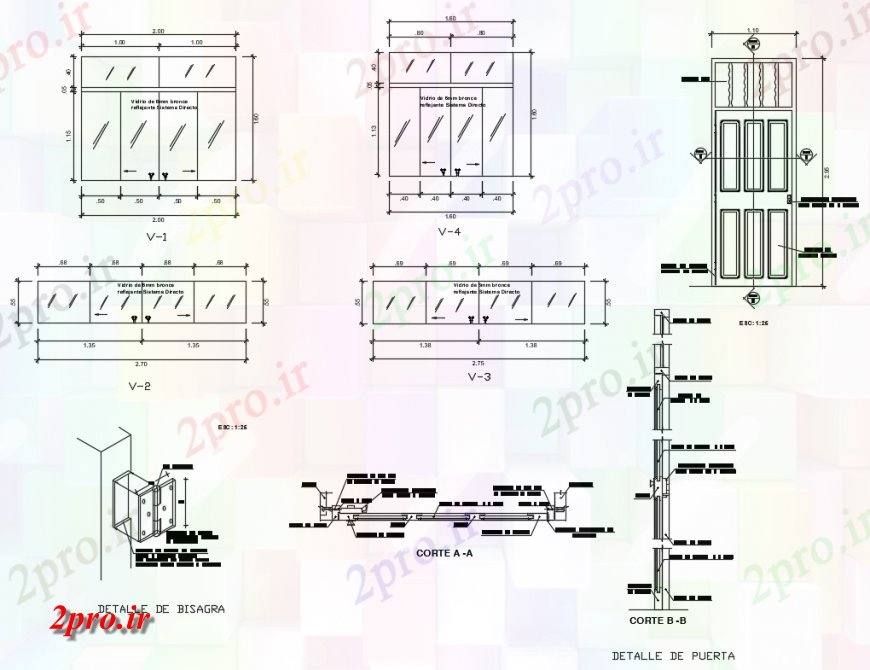 دانلود نقشه طراحی جزئیات ساختار به دفتر شرکت ساختار سازنده جزئیات طراحی 8 در 23 متر (کد136302)