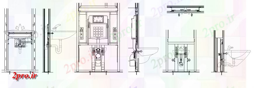 دانلود نقشه حمام مستر جزئیات توالت غیر فعال کردن در  (کد136355)