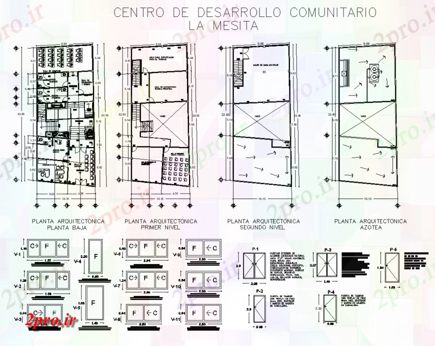 دانلود نقشه ساختمان دولتی ، سازمانی طرحی مرکز توسعه جامعه طراحی 10 در 25 متر (کد136386)