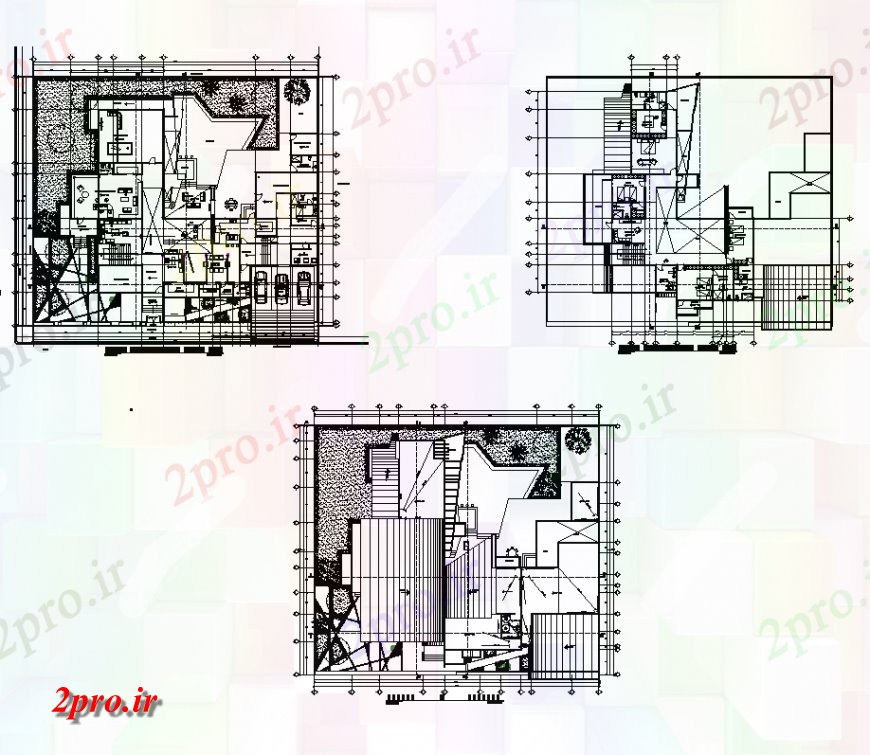دانلود نقشه هتل - رستوران - اقامتگاه طرحی جزئیات مهمان خانه ساختمان دو بعدی چیدمان اتوکد 19 در 28 متر (کد136459)