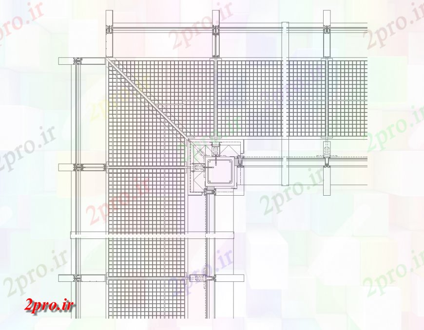 دانلود نقشه جزئیات ستون سقف بخش ستون   (کد136475)