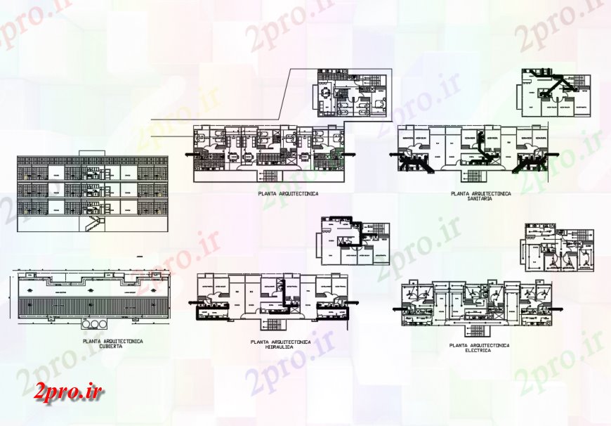 دانلود نقشه مسکونی ، ویلایی ، آپارتمان آپارتمان مسکن ساخت و ساز نما، بخش، طرحی طبقه و خودکار جزئیات 19 در 30 متر (کد136494)