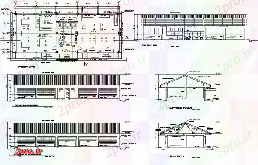 دانلود نقشه ساختمان دولتی ، سازمانی کتابخانه کار دولت طراحی 15 در 39 متر (کد136543)