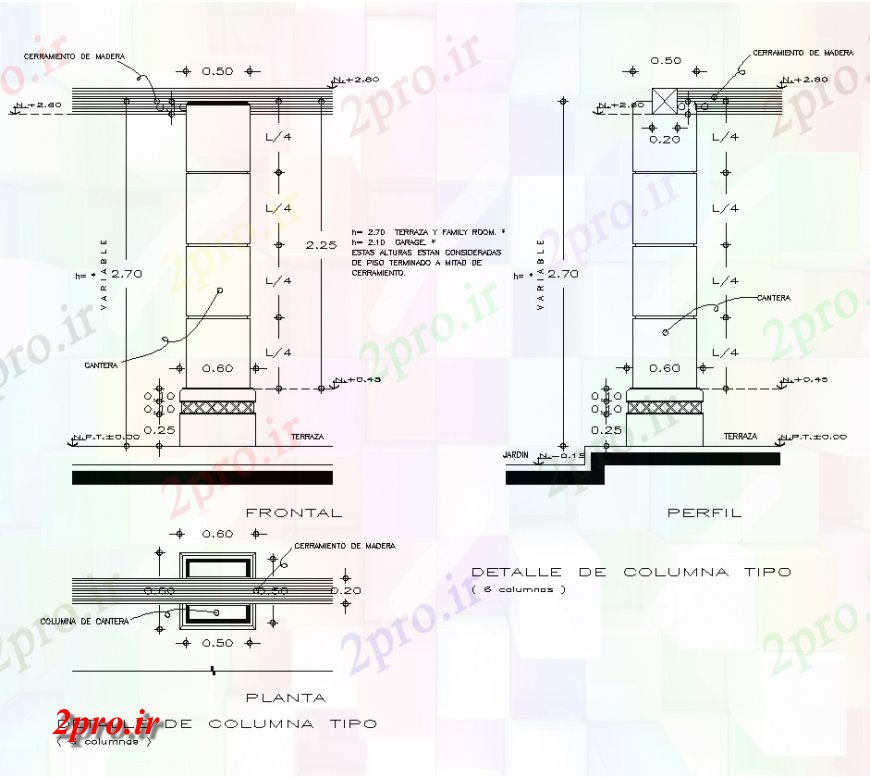 دانلود نقشه جزئیات ستون ستون ساختار جزئیات  دو بعدی   (کد136560)