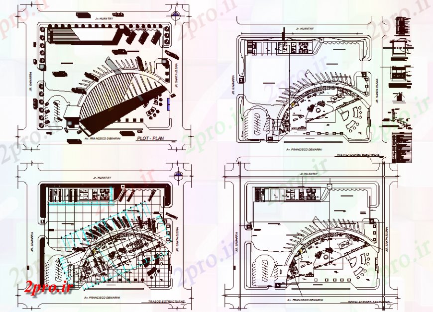 دانلود نقشه ساختمان دولتی ، سازمانی اتوبوس طرحی ترمینال طراحی 13 در 42 متر (کد136588)