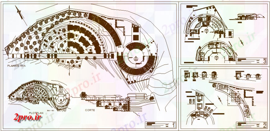 دانلود نقشه  ساختمان دولتی ، سازمانی طرحی مرکز گردشگری طراحی  (کد136592)