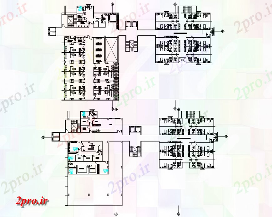 دانلود نقشه هتل - رستوران - اقامتگاه  جزئیات رستوران  طراحی (کد136656)