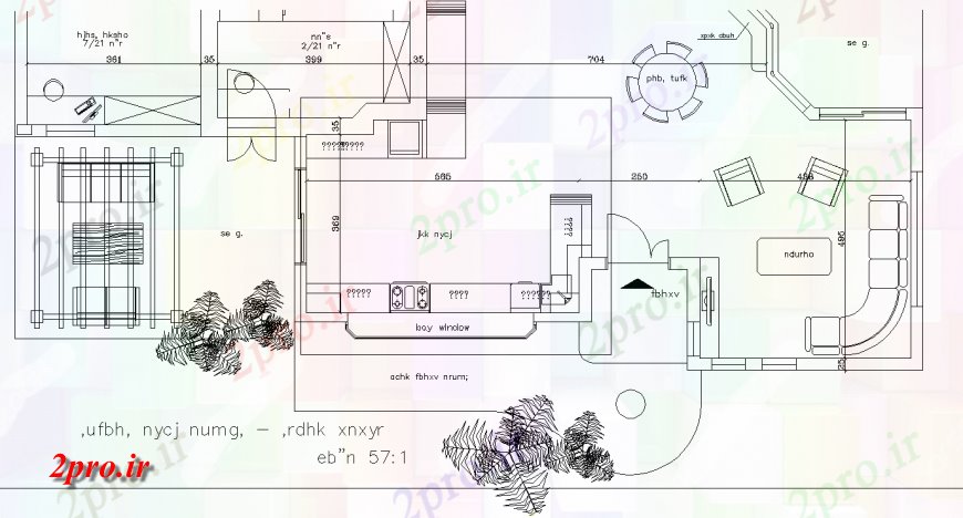 دانلود نقشه آشپزخانه جزئیات طراحی آشپزخانه  (کد136674)