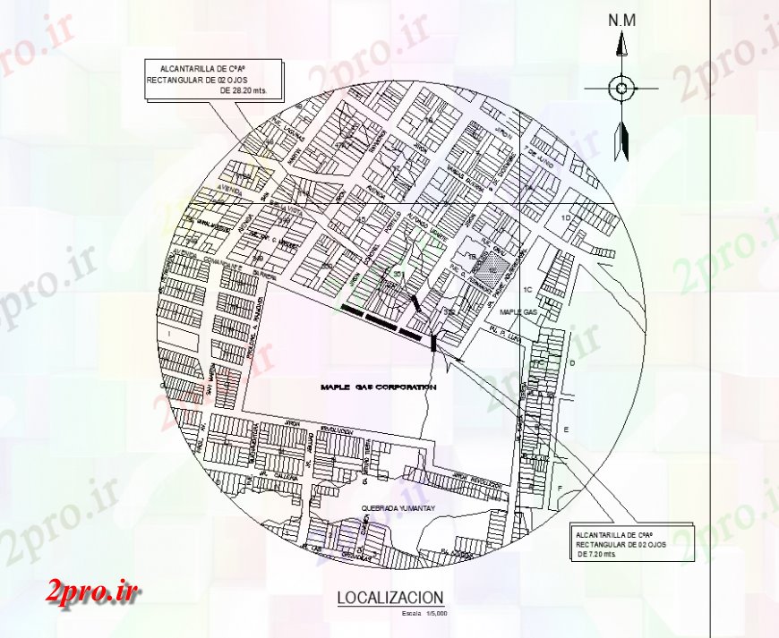 دانلود نقشه برنامه ریزی شهری نقشه شهری از شهر  (کد136685)