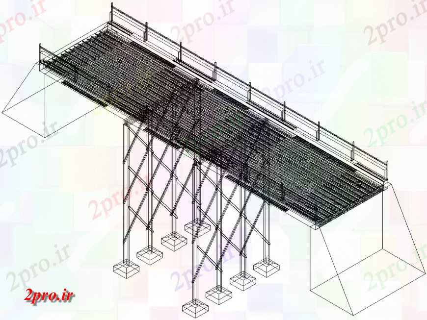 دانلود نقشه جزئیات ساخت پل پل چوب طراحی ایزومتریک در  اتوکد (کد136704)