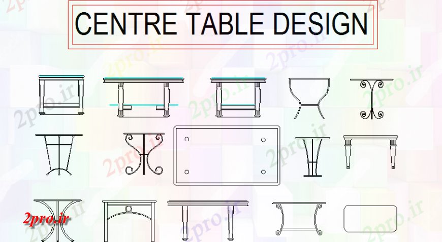 دانلود نقشه میز و صندلی پویا مرکز چوبی بلوک های جدول  (کد136745)