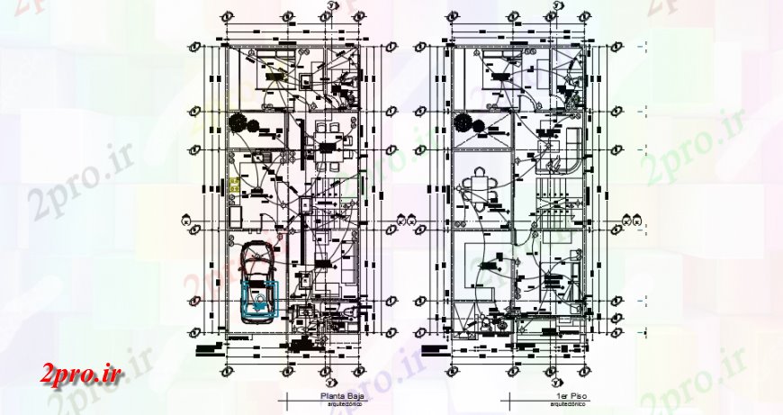 دانلود نقشه مسکونی  ، ویلایی ، آپارتمان  طرحی برق بالای صفحه   طرح (کد136841)