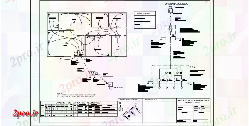 دانلود نقشه طراحی داخلی بالا  طرحی های الکتریکی طرحی جزئیات (کد136860)