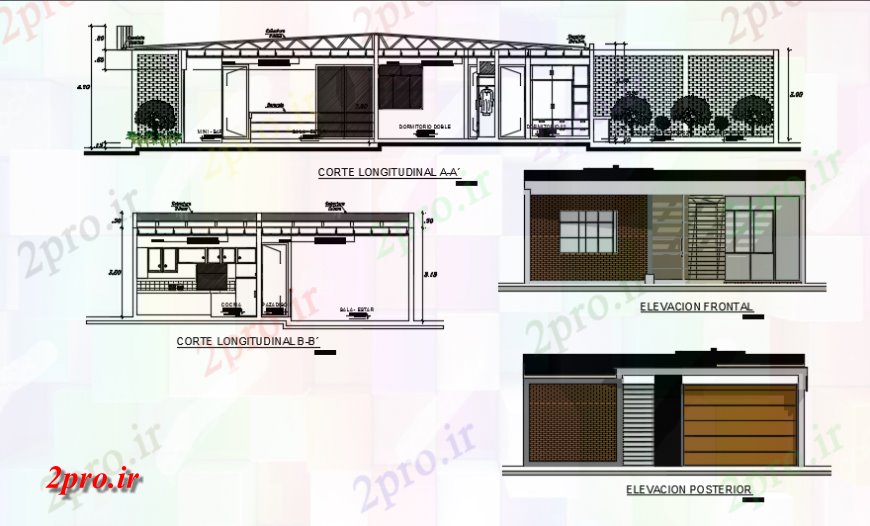 دانلود نقشه مسکونی  ، ویلایی ، آپارتمان  نما از خانههای ویلایی، جزئیات مقطعی  (کد136864)