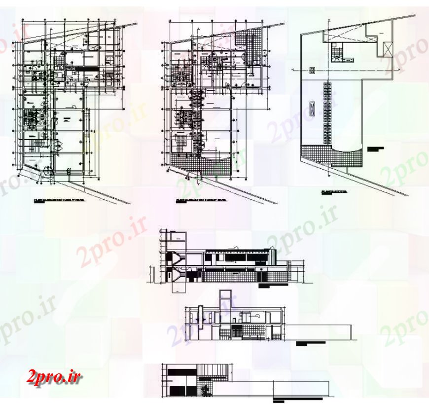 دانلود نقشه بیمارستان -  درمانگاه -  کلینیک کلینیک  طرحی جزئیات ساختمان و نما  دو بعدی  طرح (کد136879)