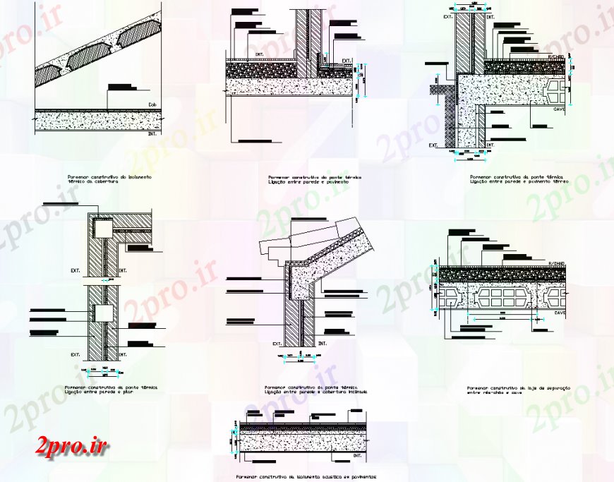 دانلود نقشه جزئیات پله و راه پله  جزئیات در بخش دیوار  (کد136944)