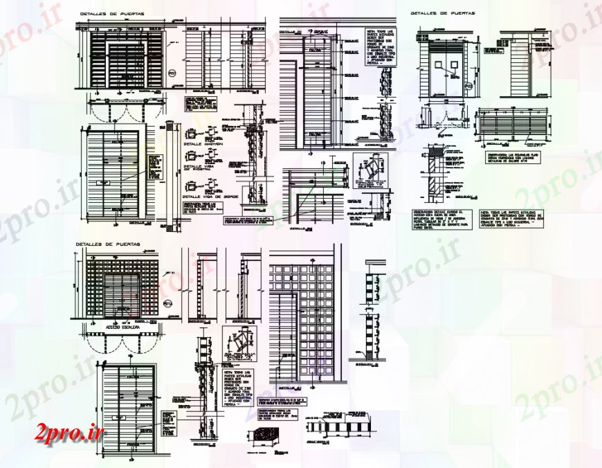 دانلود نقشه جزئیات طراحی در و پنجره  به دفتر شرکت ساخت و ساز نصب و راه اندازی درب و ساختار سازنده جزئیات (کد136948)