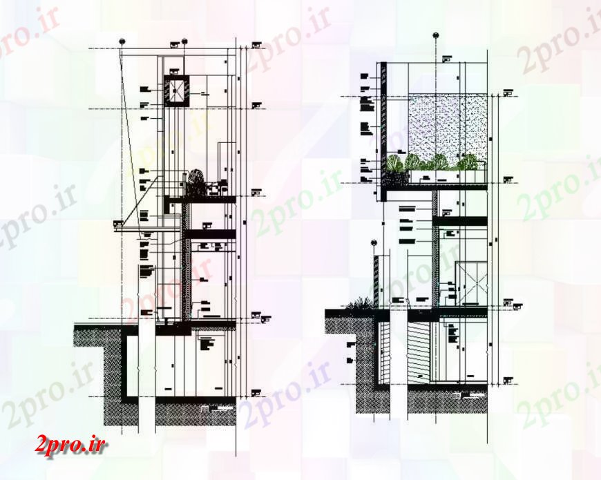 دانلود نقشه طراحی جزئیات ساختار محل باشگاه وانجمن بخش ساخت دیوار  دو بعدی   چیدمان (کد136974)