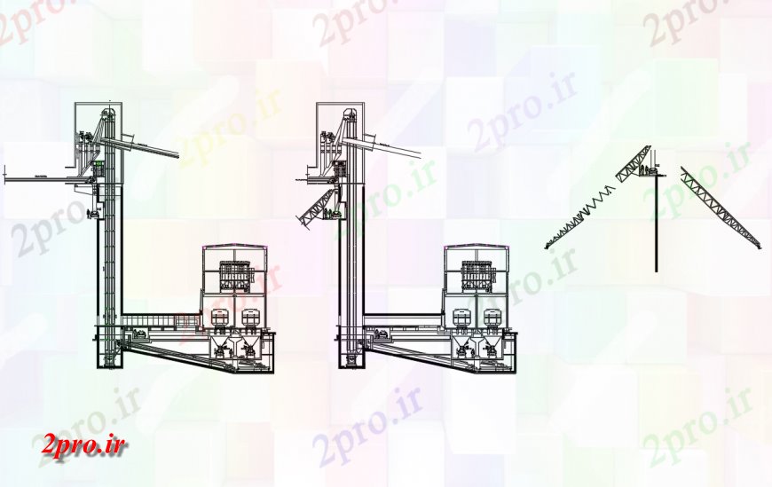 دانلود نقشه کارخانه صنعتی  ، کارگاه طراحی بوته و ماشین آلات صنعتی  (کد136988)