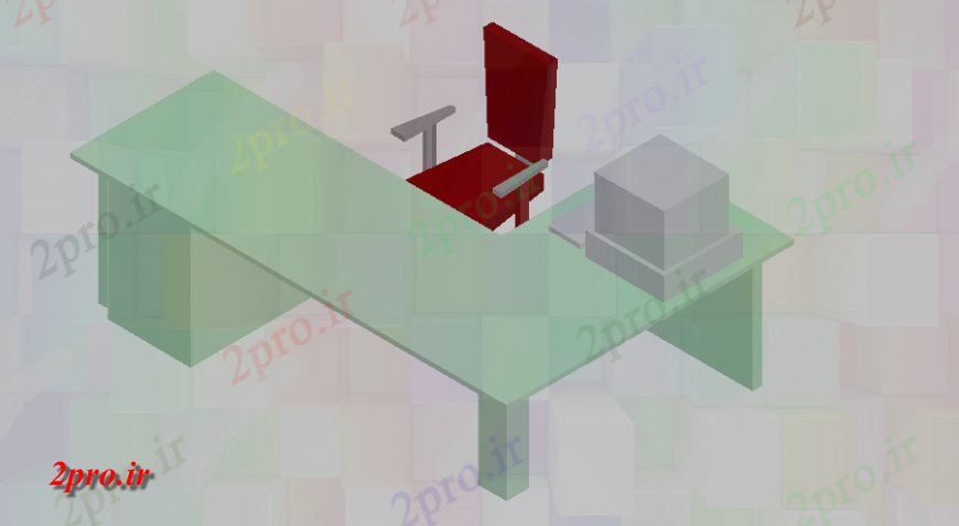 دانلود نقشه بلوک مبلمان طراحی تریدی از صندلی و میز با جزئیات مبلمان (کد137008)