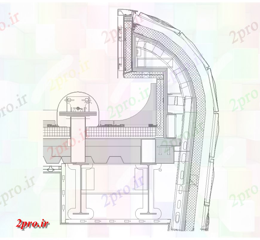 دانلود نقشه کارخانه صنعتی  ، کارگاه ساختمان کارخانه ساختار جزئیات طراحی  دو بعدی  (کد137041)