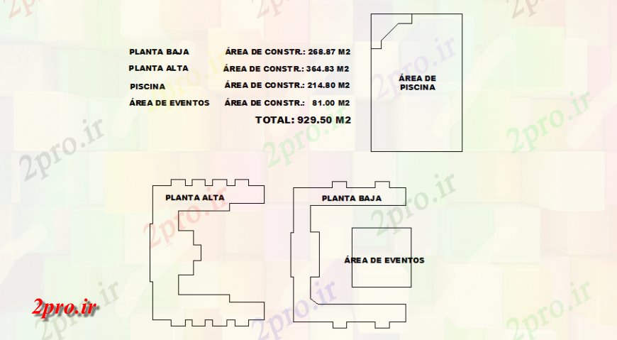 دانلود نقشه هتل - رستوران - اقامتگاه طرحی طبقه با جزئیات مساحت هتل 18 در 27 متر (کد137085)
