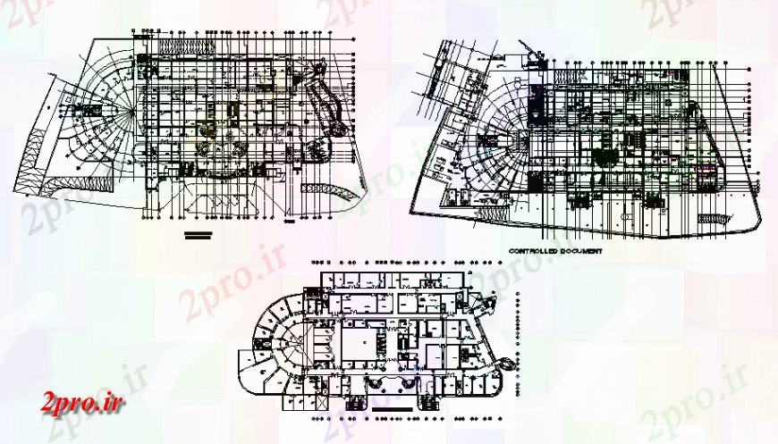 دانلود نقشه بیمارستان - درمانگاه - کلینیک آکادمی جراحی قلب برنامه ریزی 40 در 100 متر (کد137110)