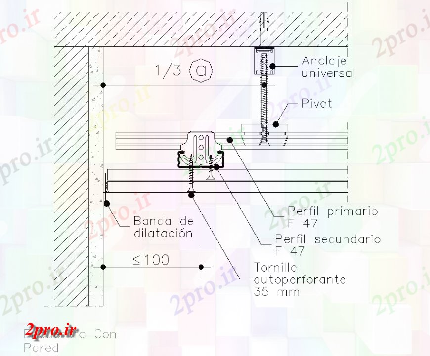 دانلود نقشه طراحی جزئیات تقویت کننده برخورد می توانید بخش طرحی  طرحی دیوار (کد137184)