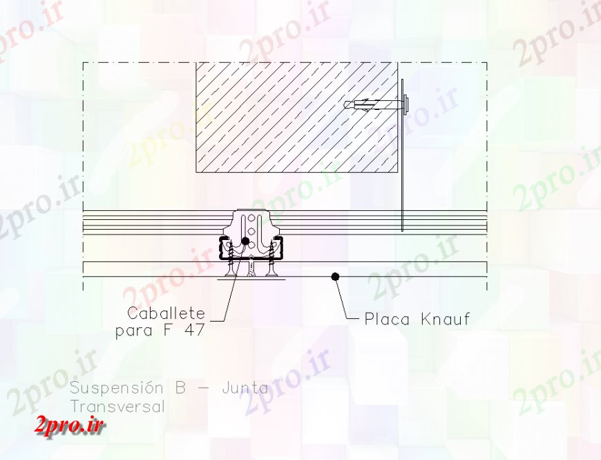 دانلود نقشه طراحی جزئیات تقویت کننده سیستم تعلیق عرضی B بخش مهر و موم   (کد137186)