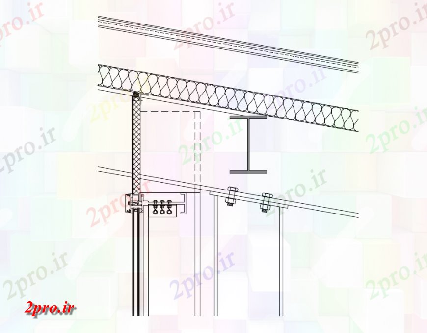 دانلود نقشه طراحی جزئیات ساختار پرده ساختار مفاصل دیوار  جزئیات (کد137236)