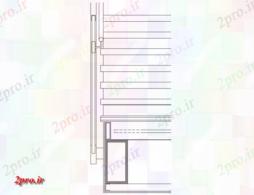 دانلود نقشه طراحی جزئیات ساختار دیوار حائل جزئیات سازنده مقطعی (کد137237)