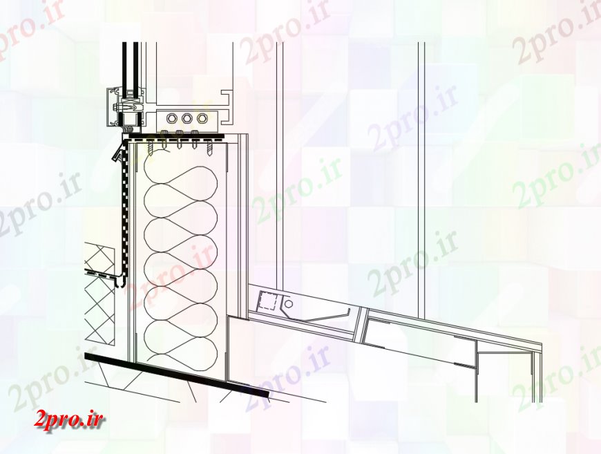 دانلود نقشه طراحی جزئیات ساختار ساختار دیوار ساخت و ساز و مفاصل  جزئیات (کد137240)