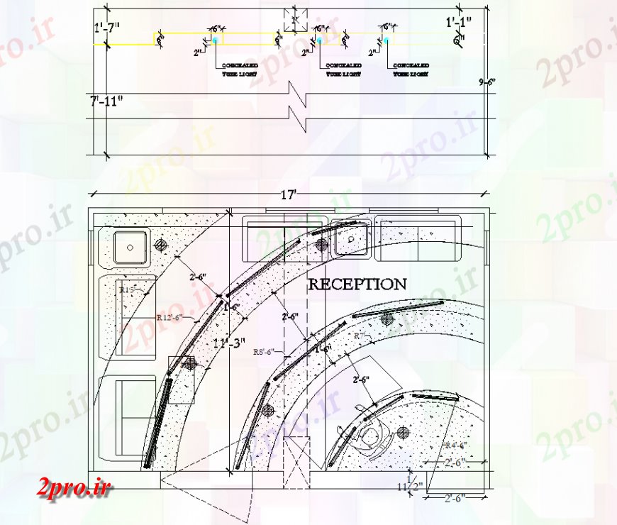 دانلود نقشه جزئیات ستون طرحی از پذیرش سقف و بخش جزئیات 13 در 16 متر (کد137326)