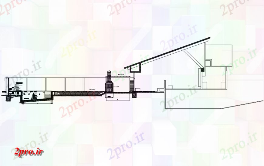 دانلود نقشه کارخانه صنعتی  ، کارگاه پردازش صنعتی  طرحی برش بخش (کد137351)