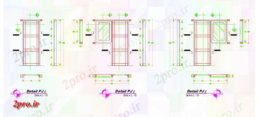 دانلود نقشه جزئیات طراحی در و پنجره  درب پنجره طراحی جزئیات از معلمان مدرسه طراحی خانه طراحی (کد137386)