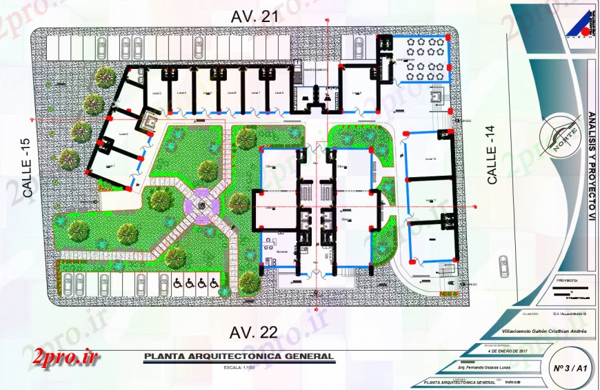 دانلود نقشه جزئیات پروژه های معماری عمومی طراحی چشم انداز معماری در  اتوکد (کد137410)