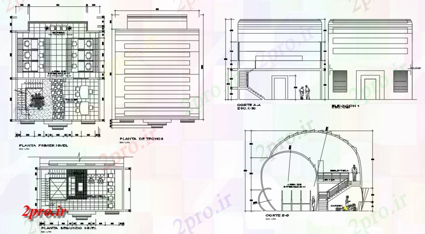 دانلود نقشه ساختمان دولتی ، سازمانی طراحی بانک در اتوکد 6 در 9 متر (کد137414)