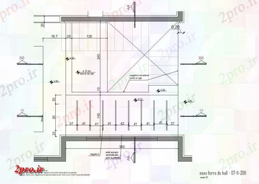 دانلود نقشه طراحی جزئیات تقویت کننده سقف طراحی مسکن  طراحی (کد137460)
