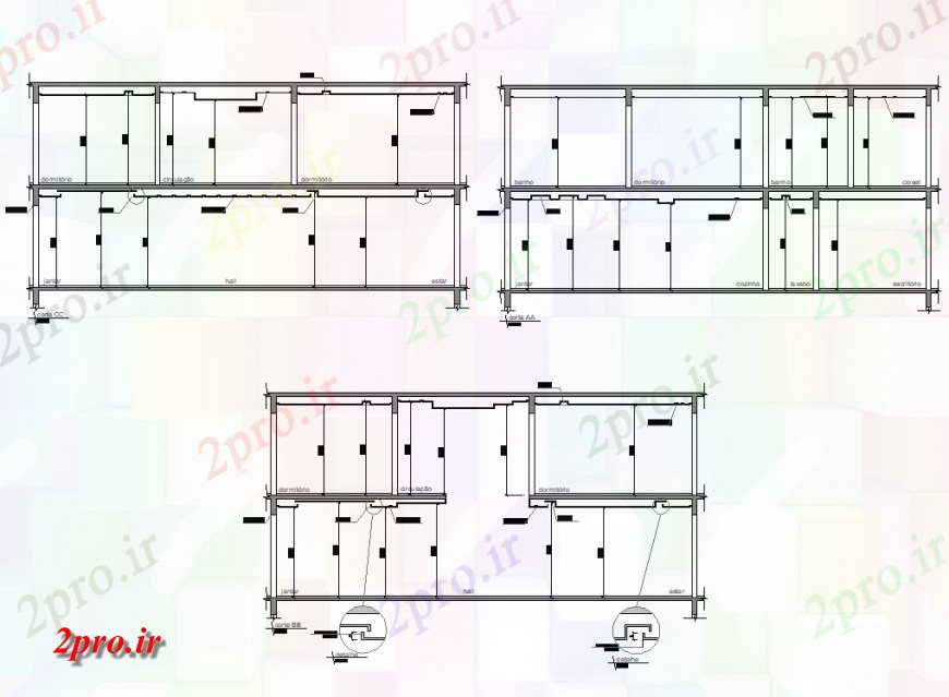 دانلود نقشه مسکونی  ، ویلایی ، آپارتمان  گبپس بخش خانه گرم  (کد137461)