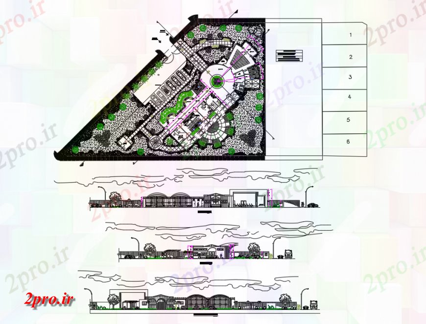 دانلود نقشه بیمارستان - درمانگاه - کلینیک بیمارستان چند تخصص اصلی نما، بخش ها و محوطه سازی ساختار و طرحی جزئیات 15 در 42 متر (کد137534)