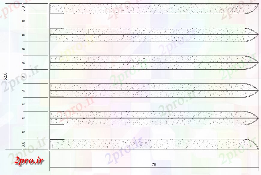 دانلود نقشه جزئیات پله و راه پله  افقی صدا خفه کن بافل  طراحی (کد137589)