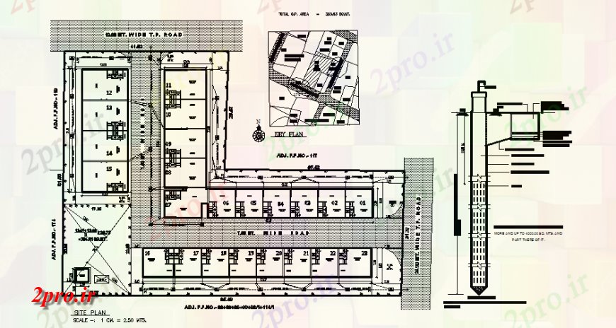 دانلود نقشه هتل - رستوران - اقامتگاه طرحی طبقه از رستوران طراحی با جزئیات معماری 24 در 35 متر (کد137621)