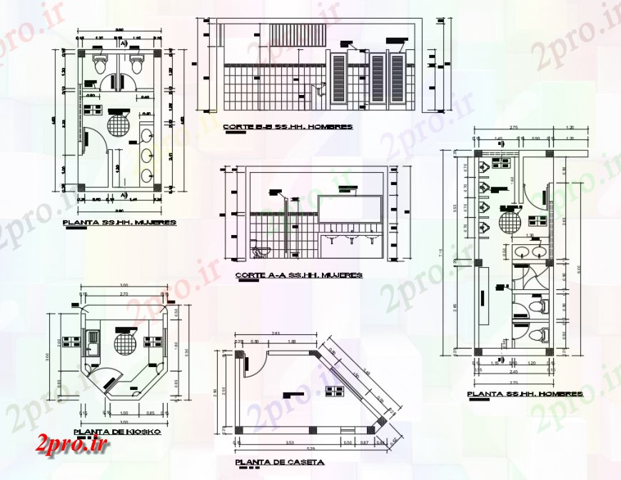 دانلود نقشه حمام مستر بخش بهداشت و جزئیات نصب و راه اندازی ورزش مرکز (کد137626)