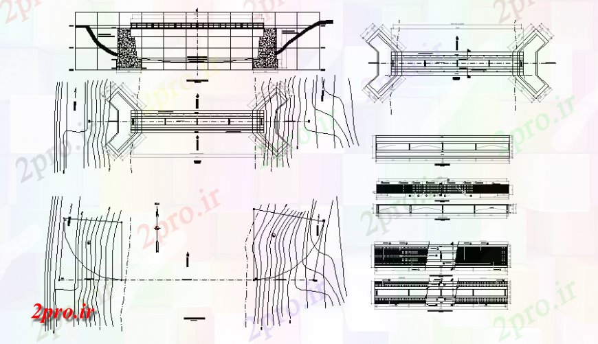 دانلود نقشه جزئیات ساخت پل پل کار طراحی  (کد137643)