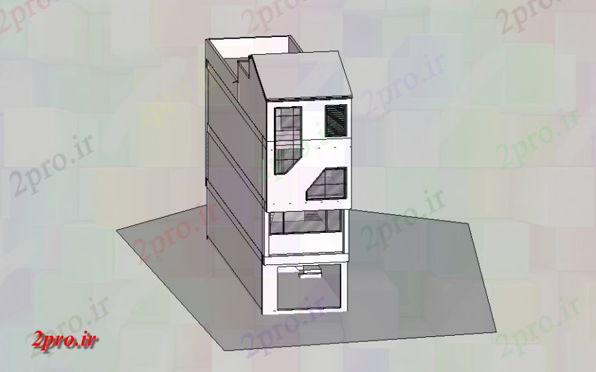 دانلود نقشه مسکونی  ، ویلایی ، آپارتمان  خانه خام ها تریدی طراحی در  SKP (کد137692)