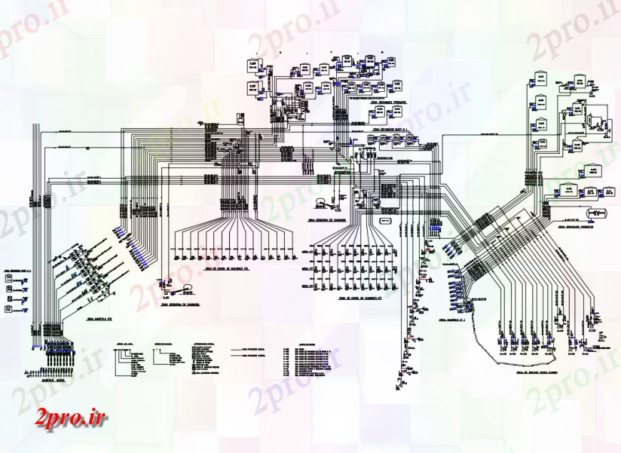 دانلود نقشه کارخانه صنعتی  ، کارگاه کارخانه صنعتی  ، کارگاه جریان  ورق طراحی جزئیات (کد137700)